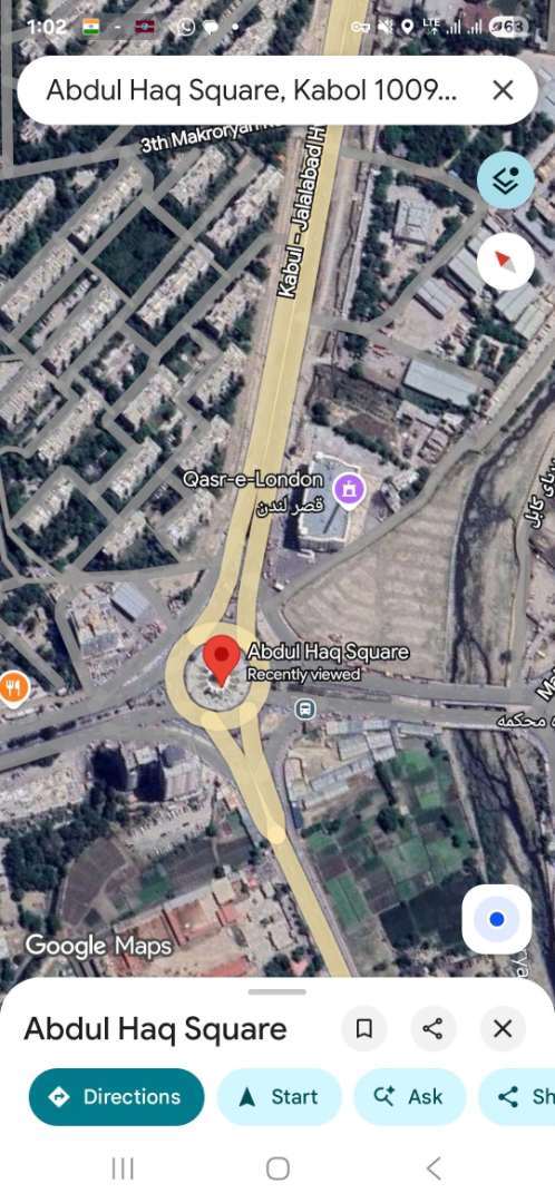زمین فروشی واقع چهار راهی حاجی عبدالحق